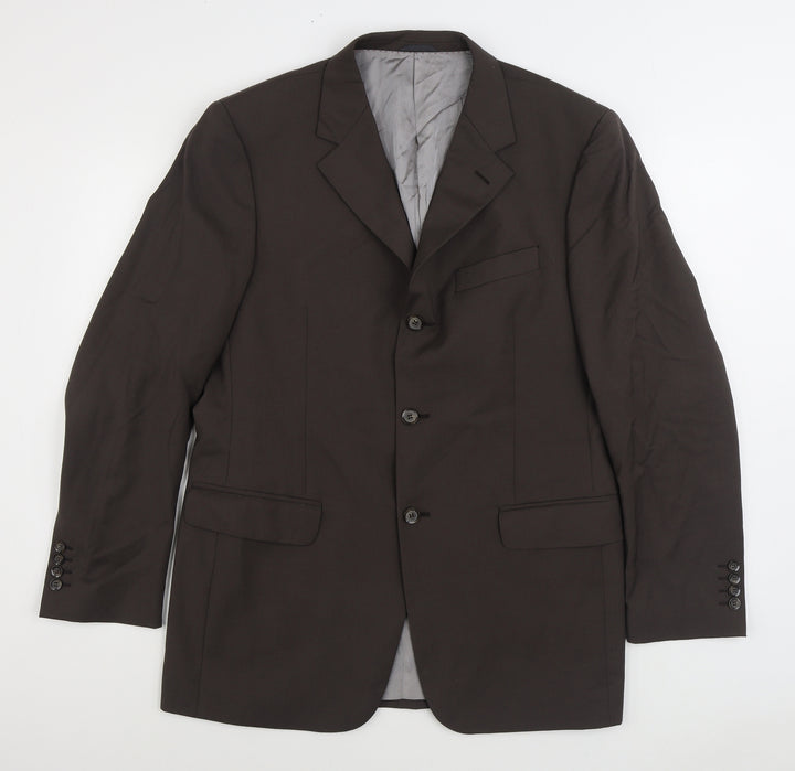Trendy Mens Brown Polyester Jacket Suit Jacket Size 38