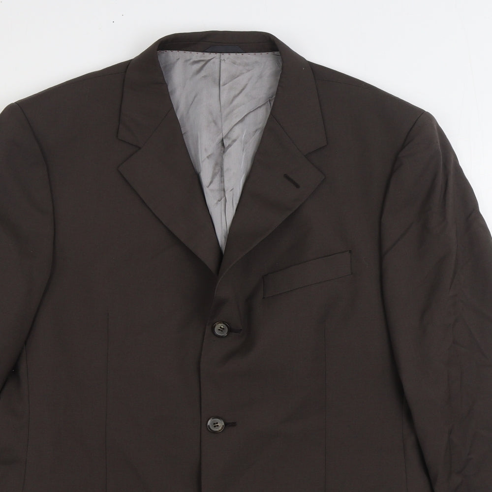 Trendy Mens Brown Polyester Jacket Suit Jacket Size 38