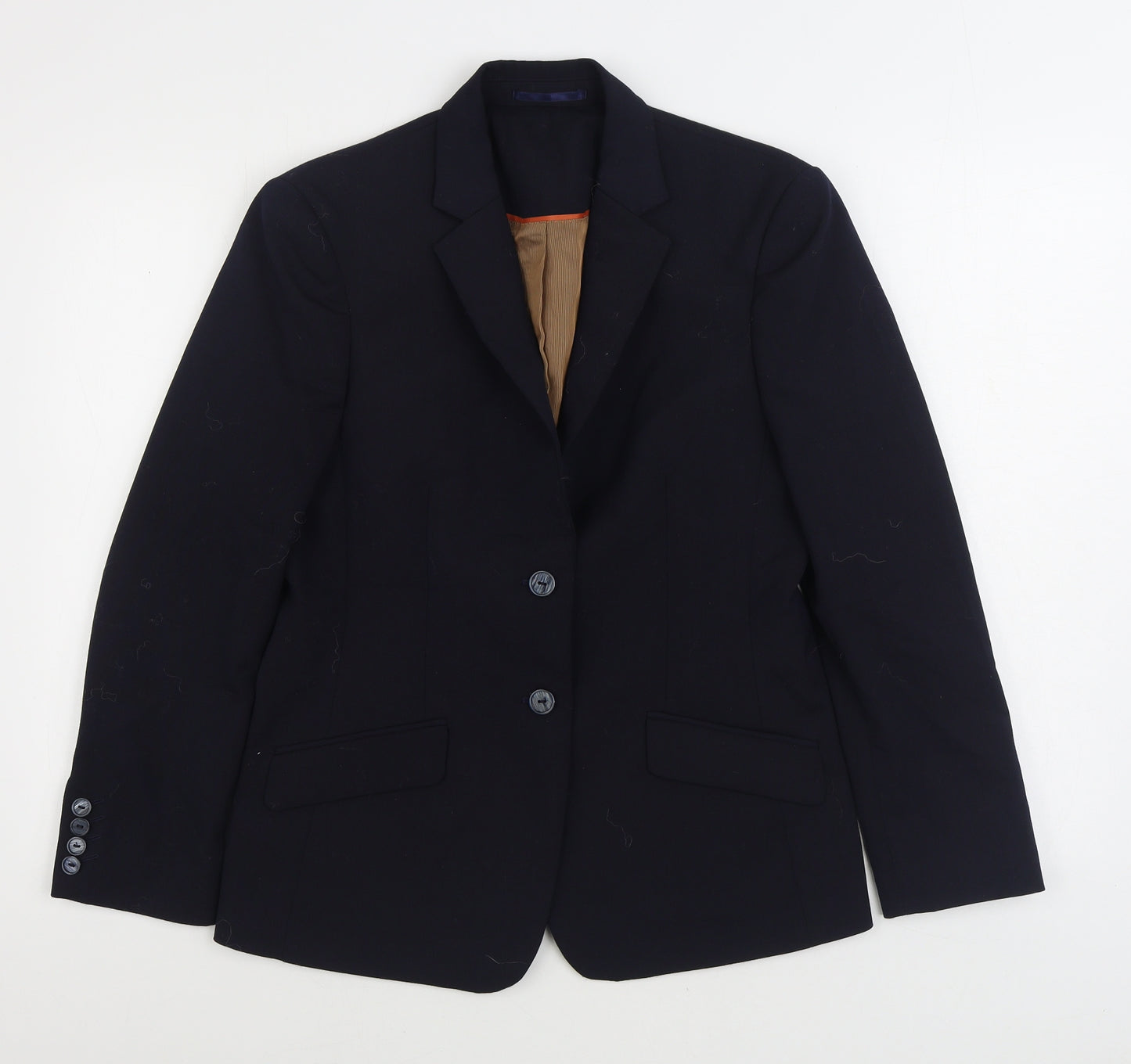 Brook Taverner Womens Blue Jacket Blazer Size 10 Button