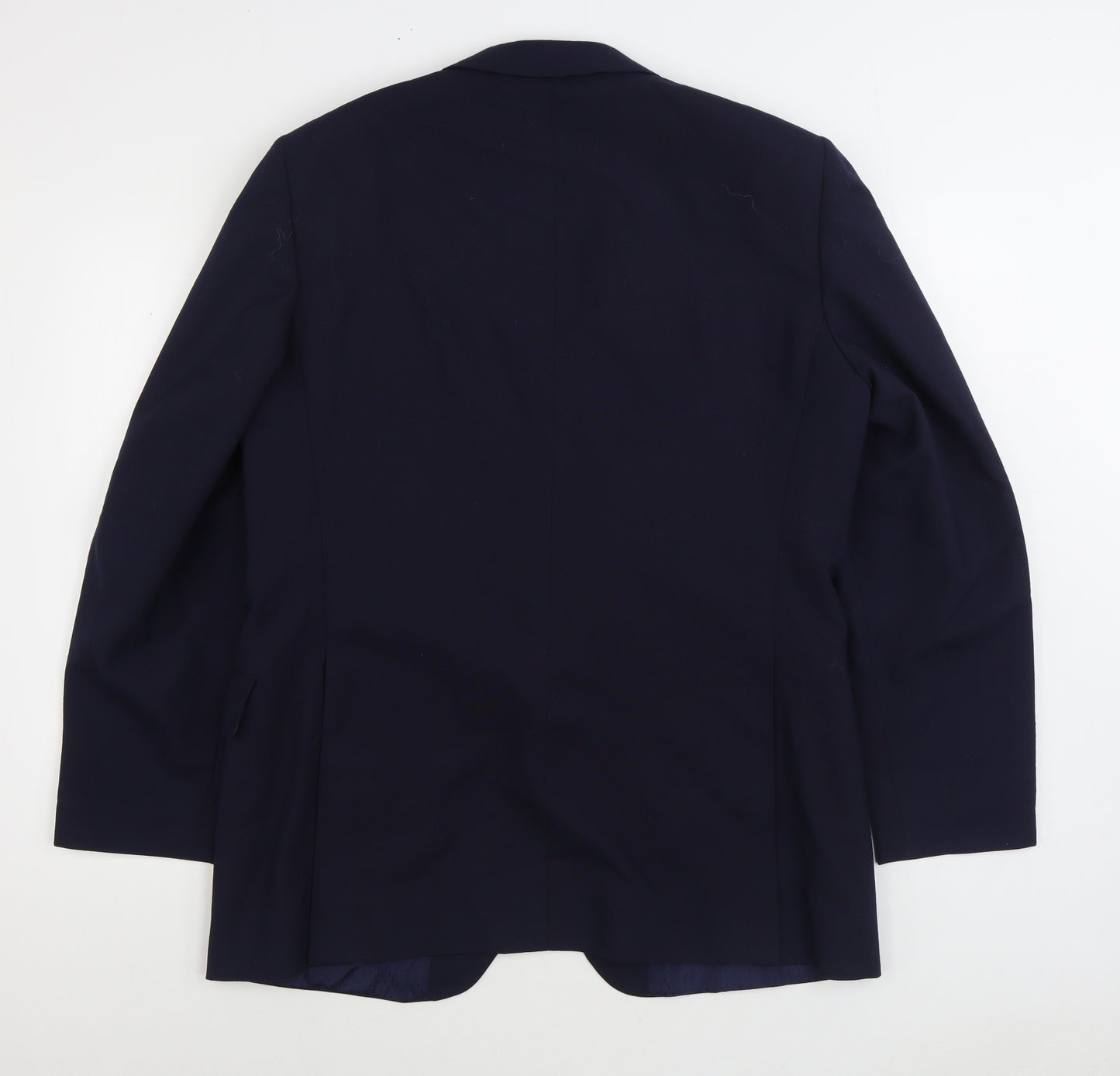 Preworn Mens Blue Polyester Jacket Suit Jacket Size 44