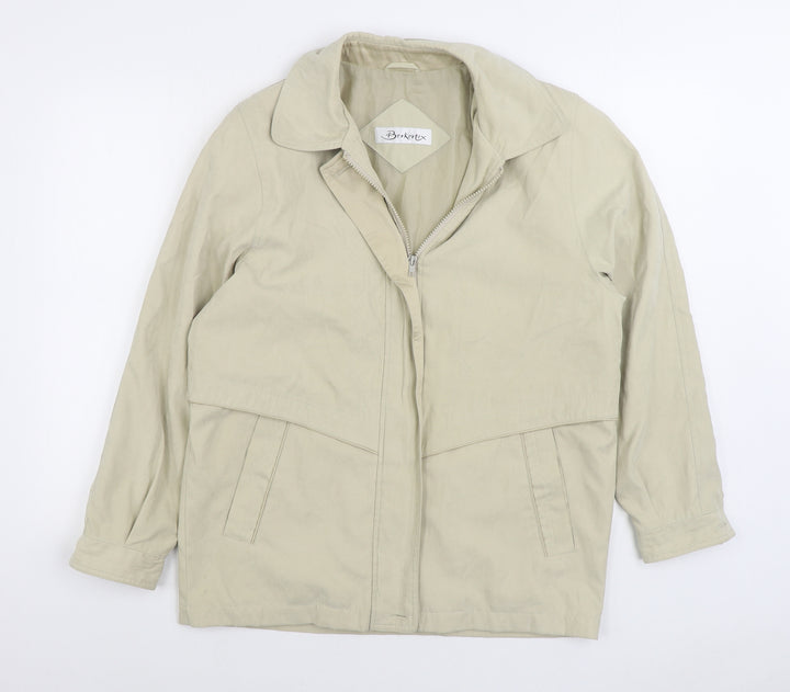 Berkertex Womens Beige Jacket Size 10 Zip