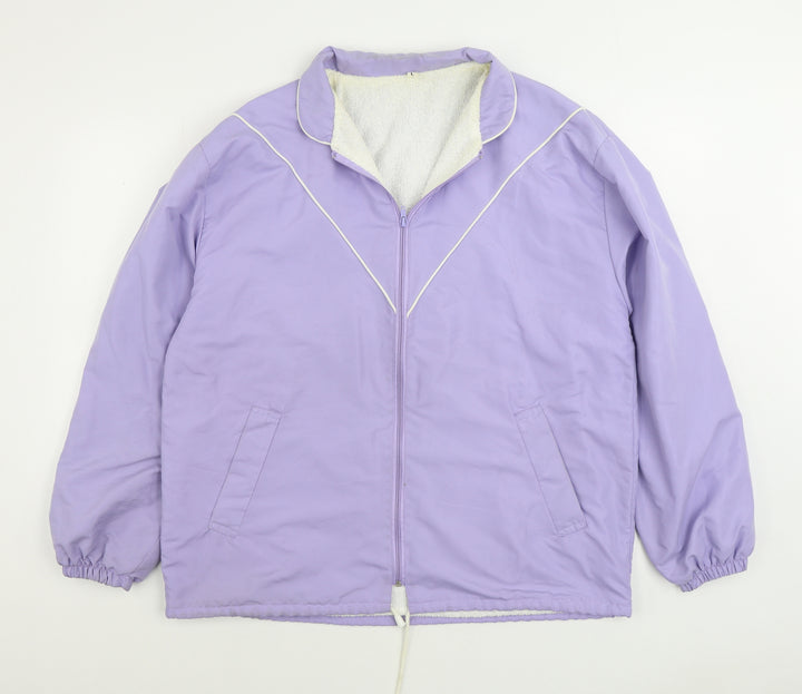 Preworn Womens Purple Jacket Size L Zip