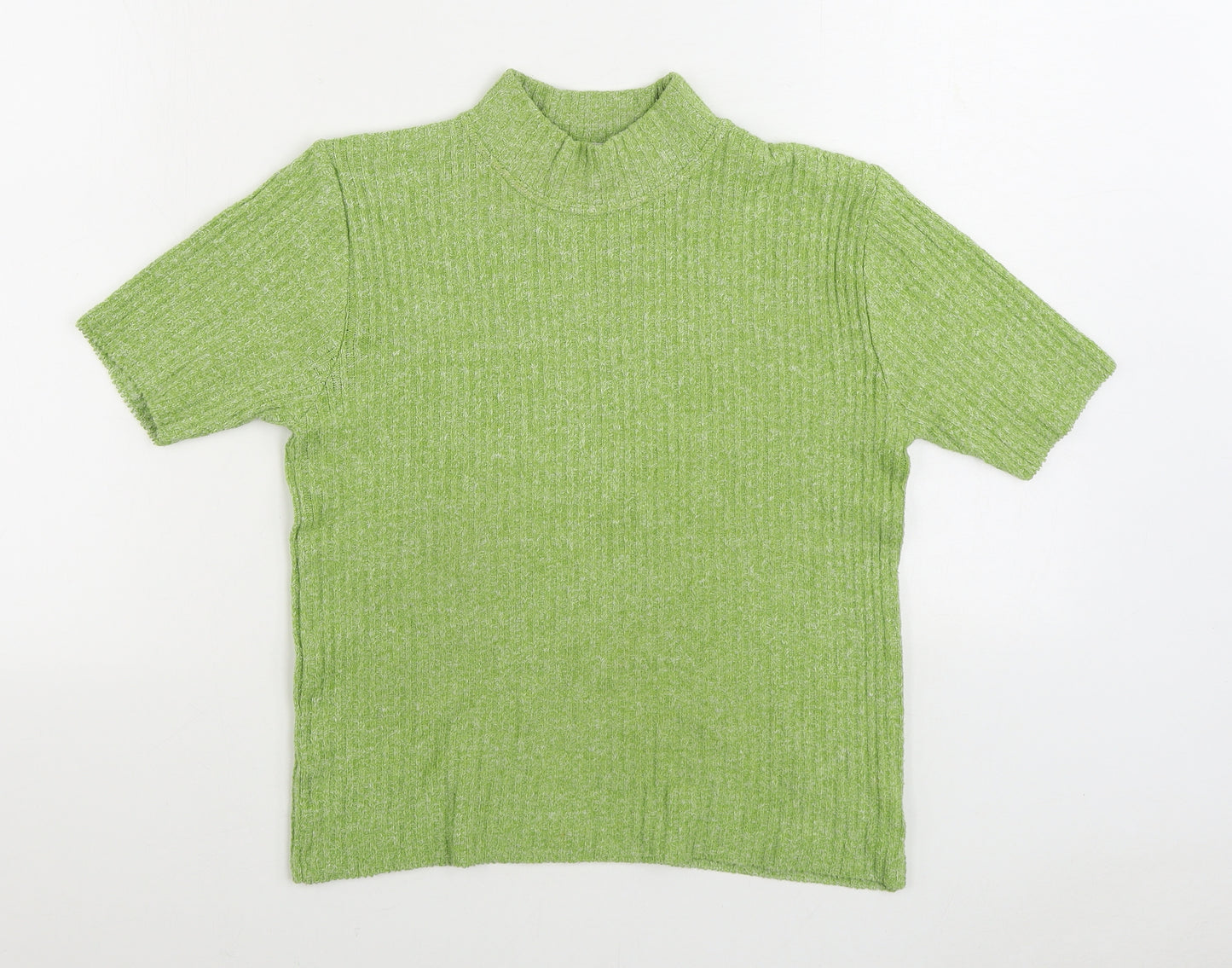 Berkertex Womens Green Round Neck Acrylic Pullover Jumper Size 14