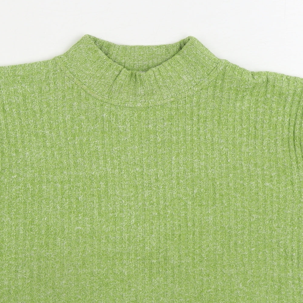 Berkertex Womens Green Round Neck Acrylic Pullover Jumper Size 14