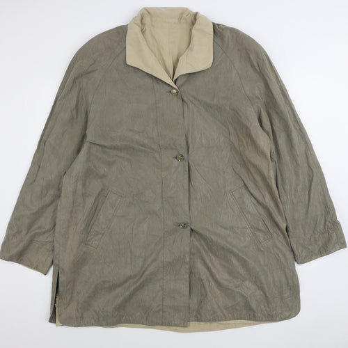 Bonmarché Womens Beige Jacket Size 20 Button - Reversable