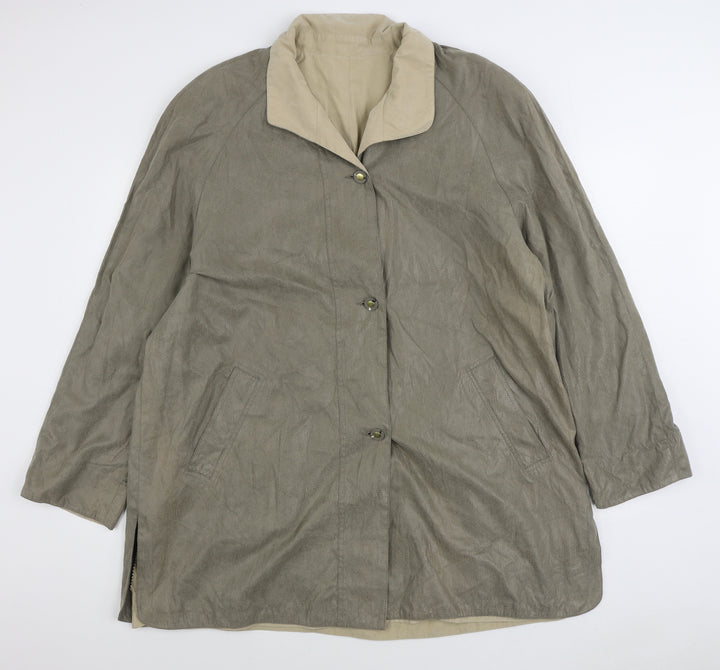 Bonmarché Womens Beige Jacket Size 20 Button - Reversable