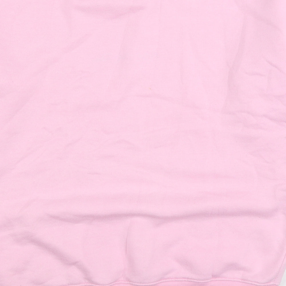PRETTY LITTLE THING Womens Pink Cotton Pullover Sweatshirt Size L Pullover