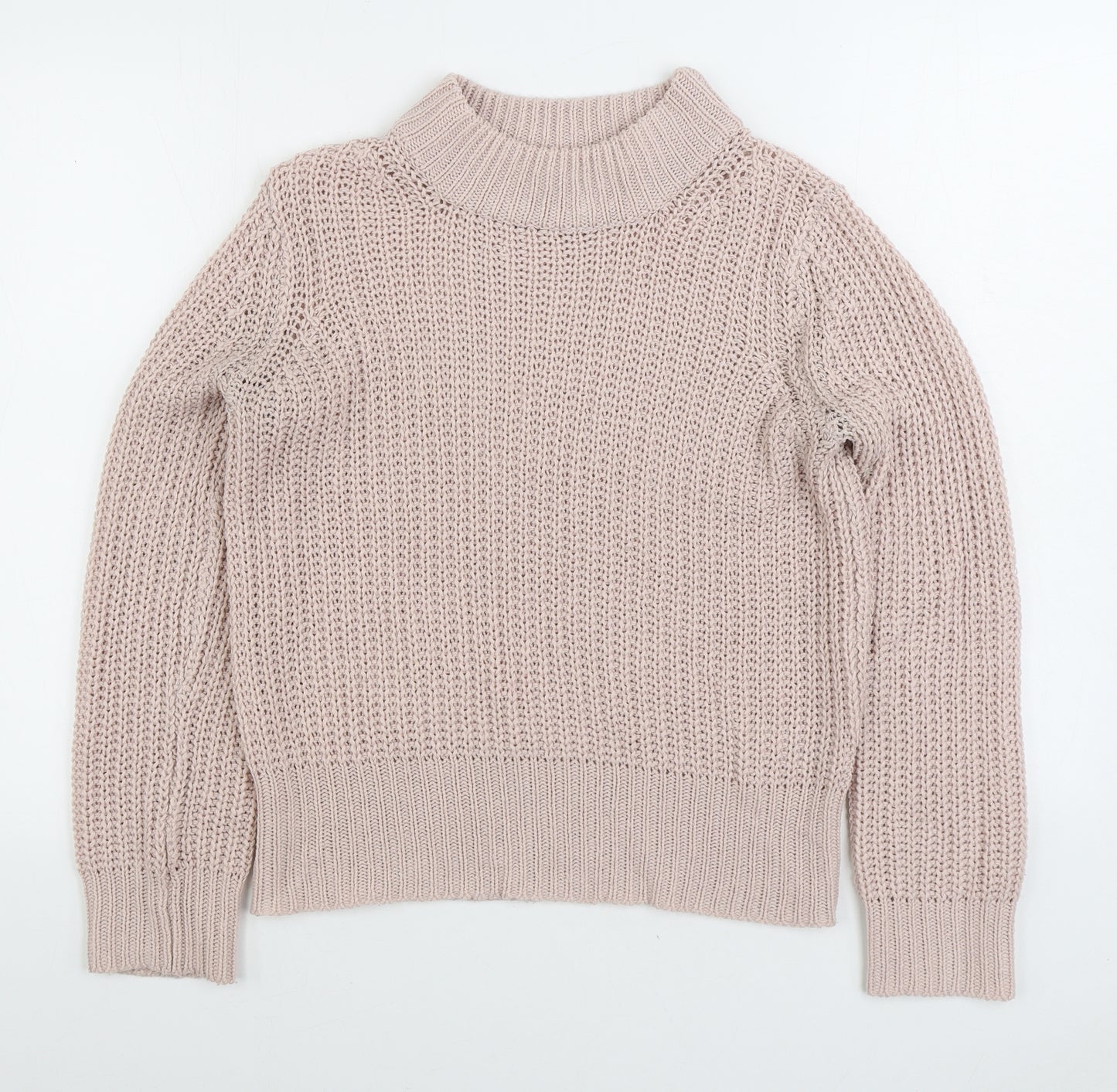 Dorothy Perkins Womens Pink Round Neck Acrylic Pullover Jumper Size 10