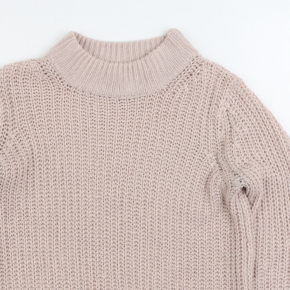Dorothy Perkins Womens Pink Round Neck Acrylic Pullover Jumper Size 10
