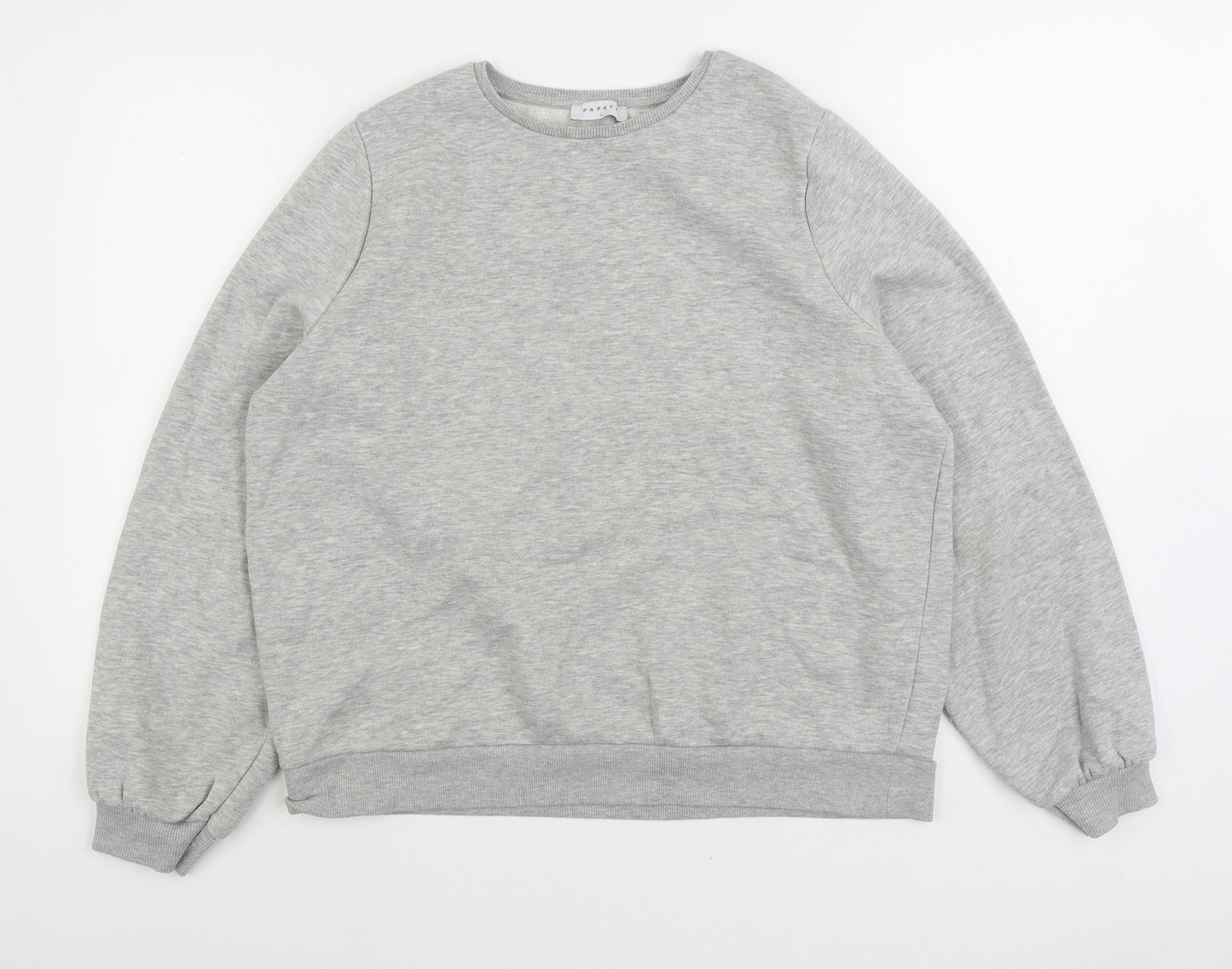 Papaya Womens Grey Polyester Pullover Sweatshirt Size L Pullover