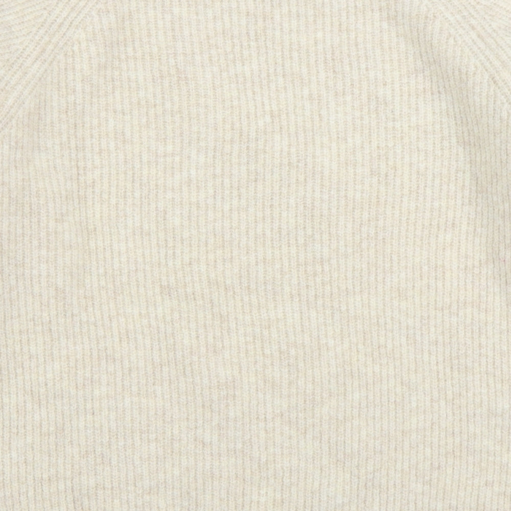 Primark Womens White Round Neck Polyester Pullover Jumper Size M