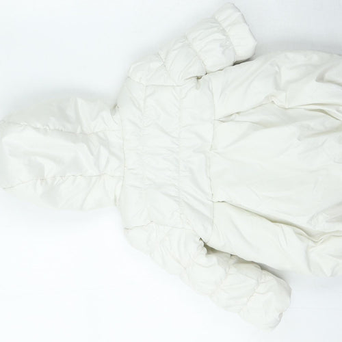 nula bug Girls White Basic Coat Coat Size 2 Years