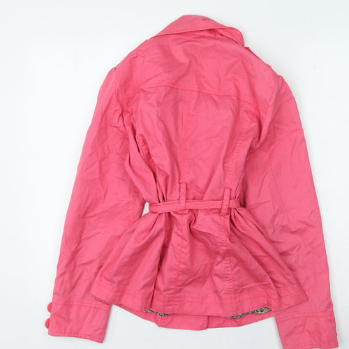 Dunnes Stores Womens Pink Trench Coat Coatigan Size 10
