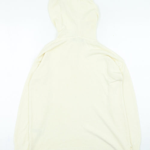 Marks and Spencer Womens Beige Acrylic Pullover Hoodie Size S
