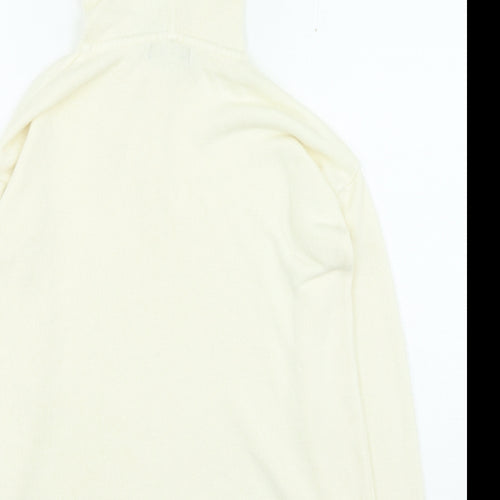 Marks and Spencer Womens Beige Acrylic Pullover Hoodie Size S