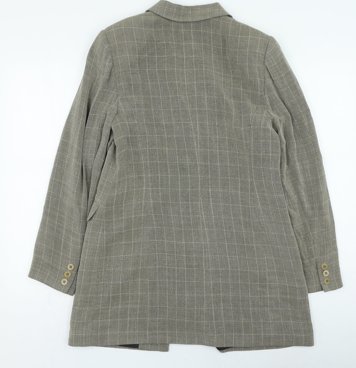 Planet Womens Brown Plaid Jacket Size 12