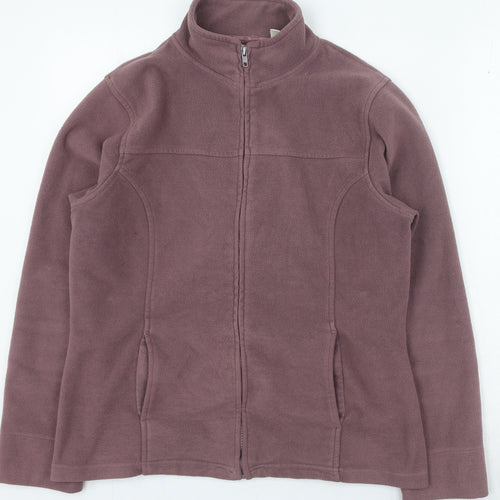 Preworn Womens Purple High Neck Polyester Full Zip Jumper Size 14