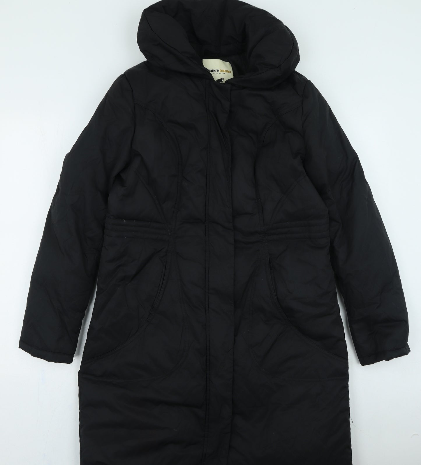 Clements Ribeiro Womens Black Puffer Jacket Coat Size L