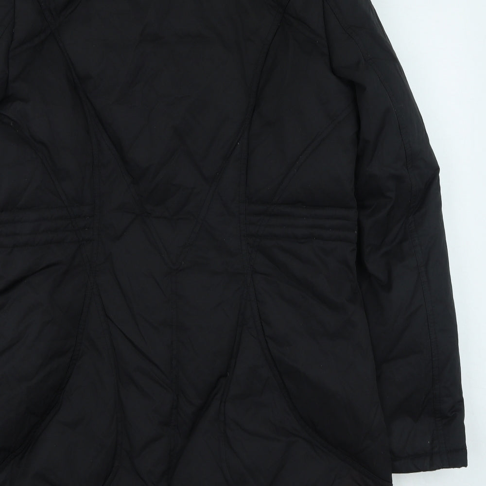 Clements Ribeiro Womens Black Puffer Jacket Coat Size L