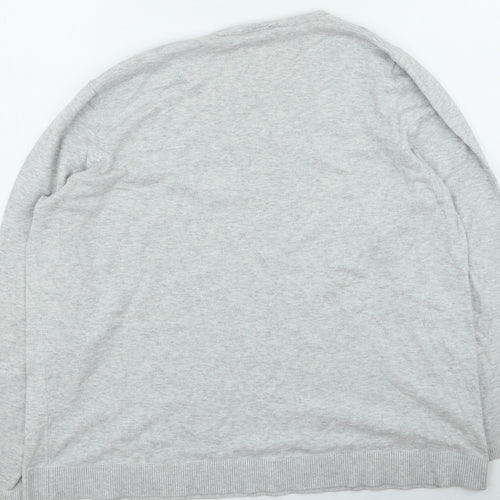 Bonmarché Womens Grey Round Neck Polyester Pullover Jumper Size 18
