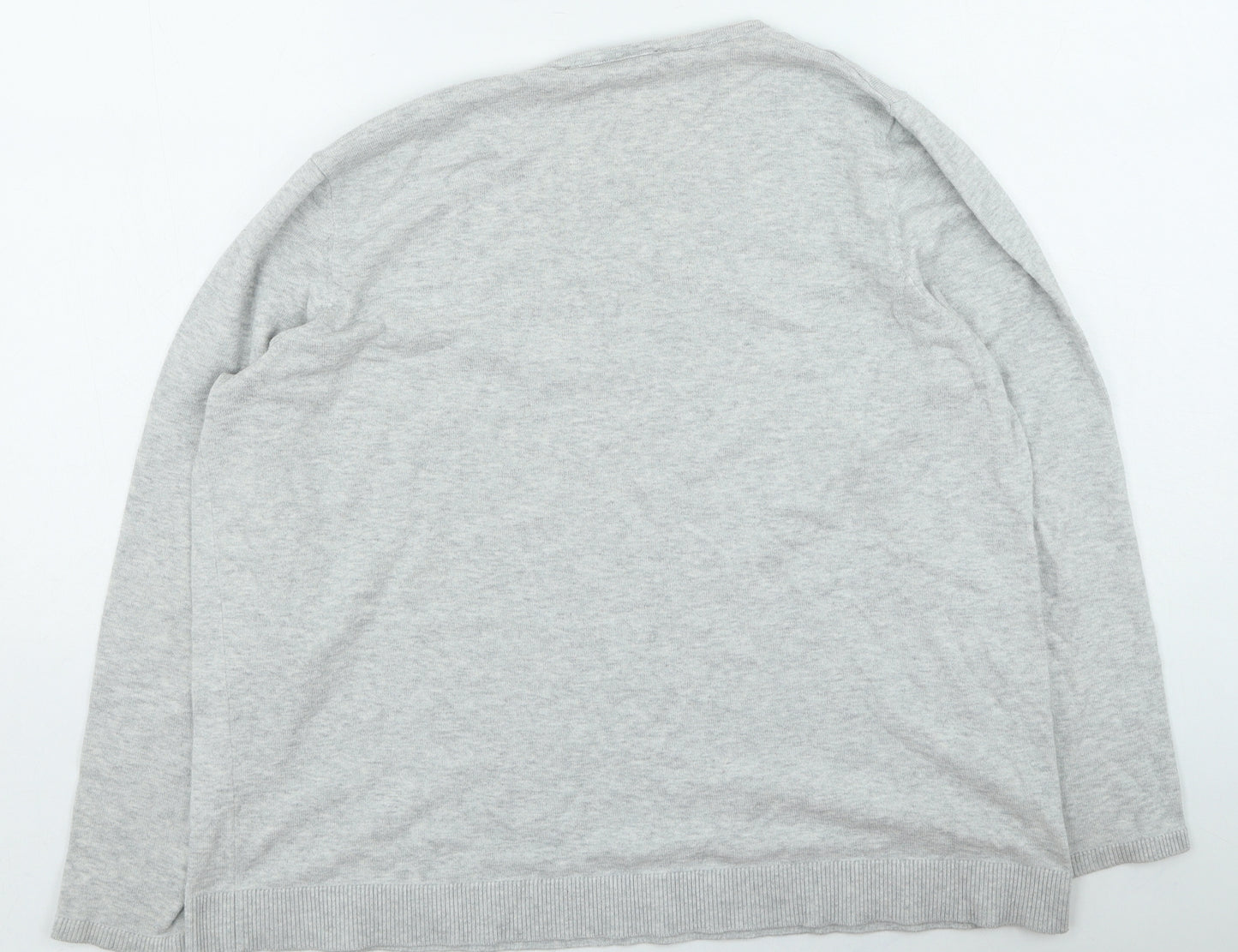 Bonmarché Womens Grey Round Neck Polyester Pullover Jumper Size 18