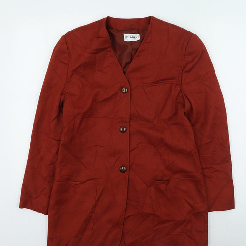 Planet Womens Orange Jacket Size 10