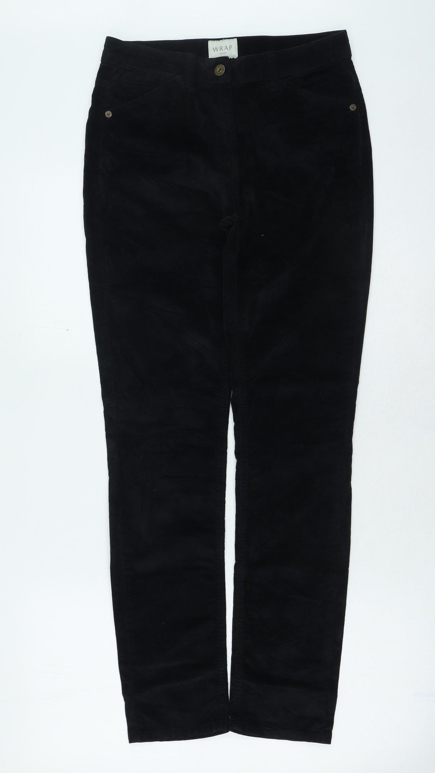 Wrap London Womens Black Cotton Skinny Jeans Size 10 L27 in Regular