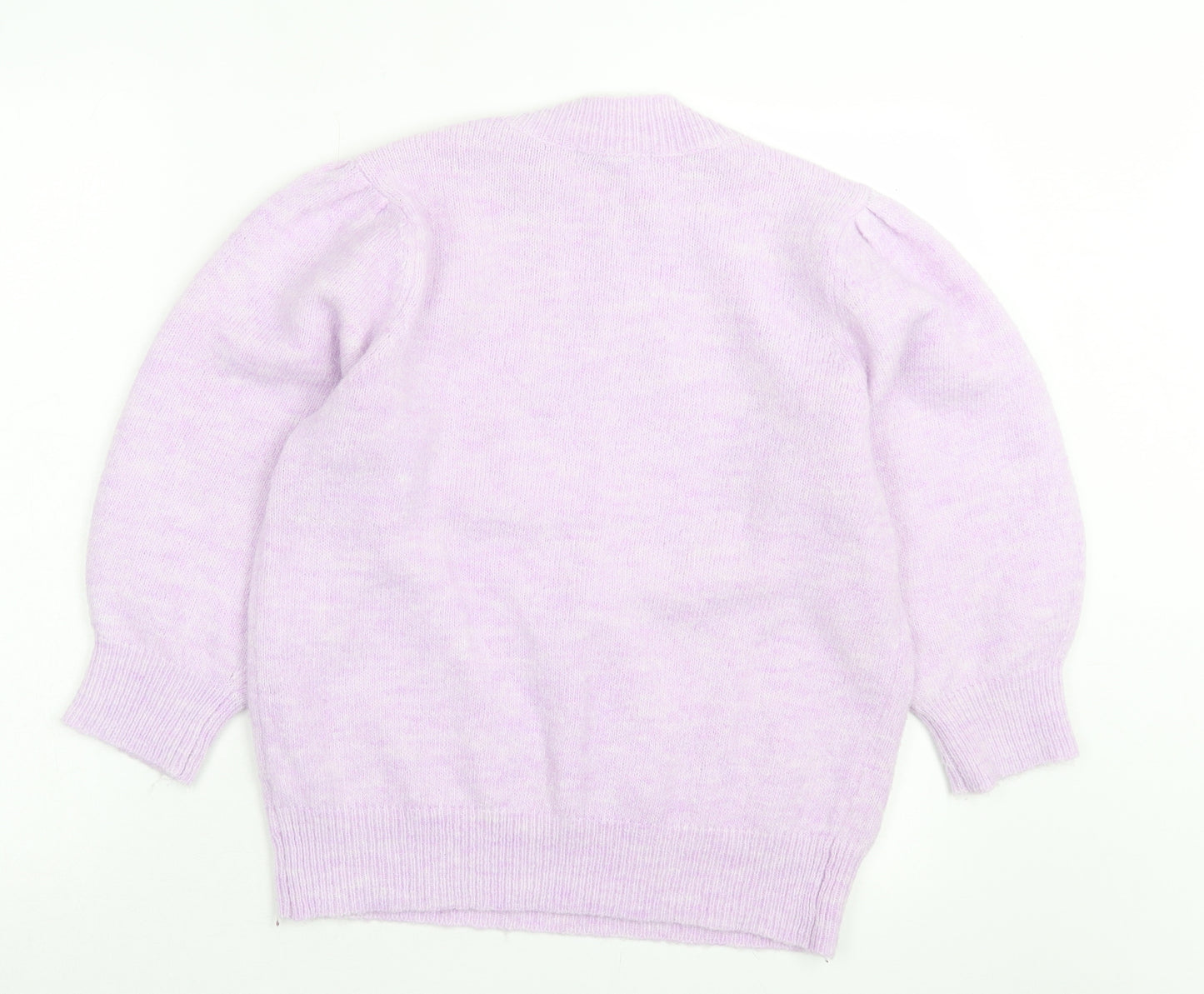 George Womens Purple High Neck Polyester Pullover Jumper Size M