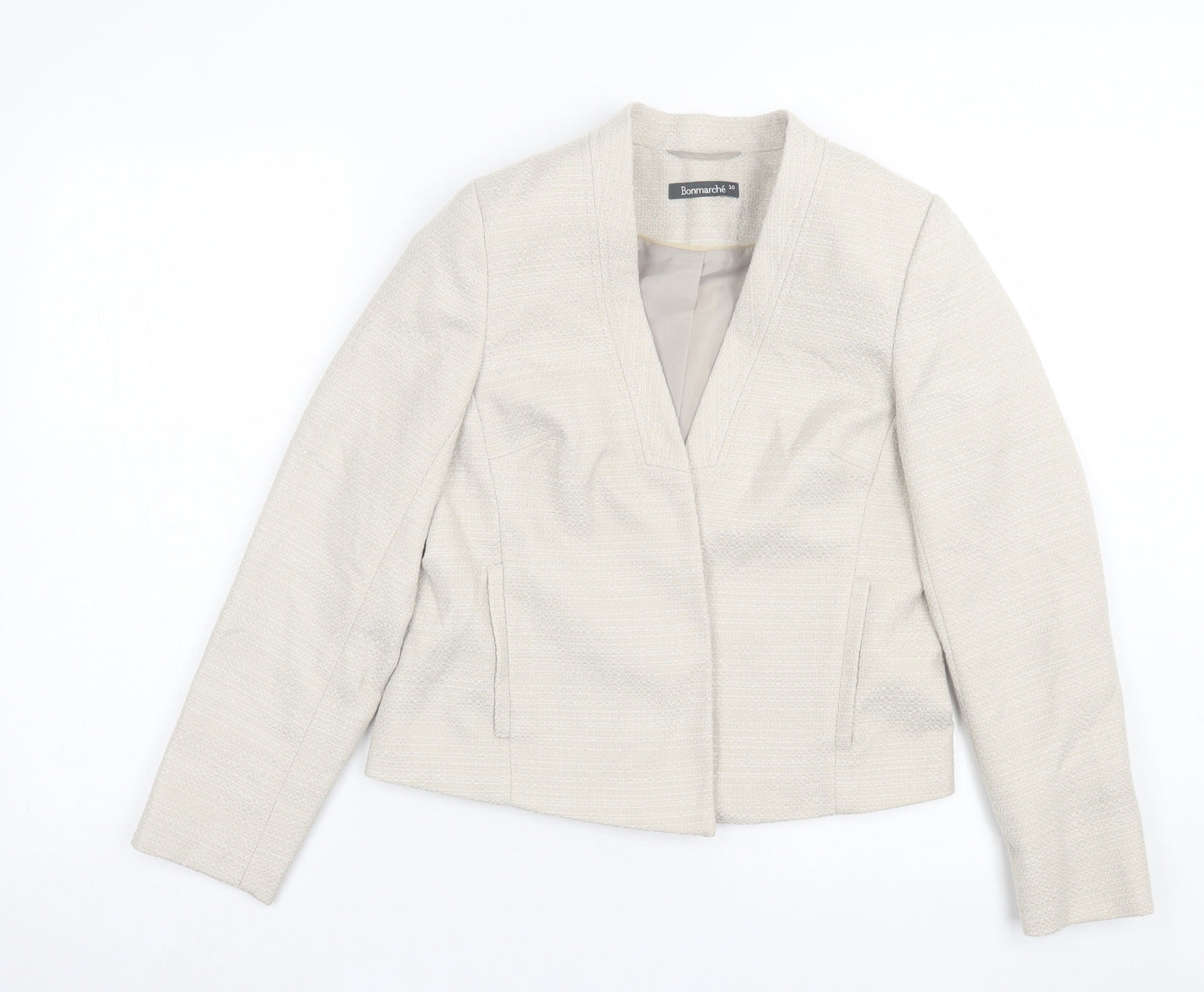 bonmarch Womens Beige Jacket Size 10