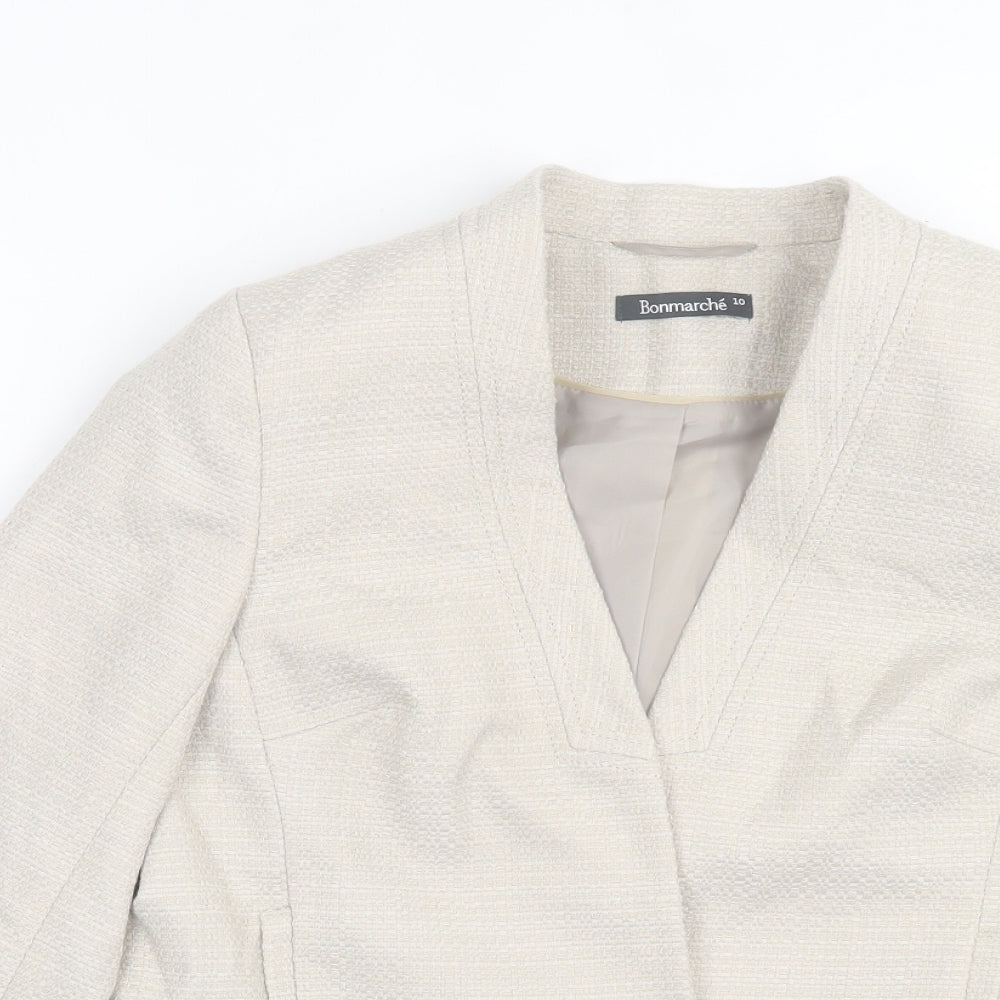 bonmarch Womens Beige Jacket Size 10