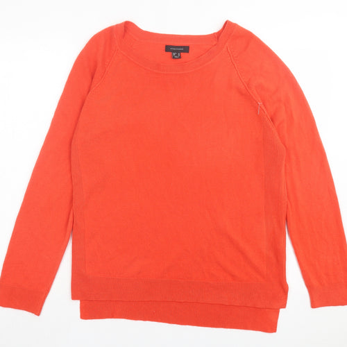 Atmosphere Womens Orange Crew Neck Acrylic Pullover Jumper Size 18