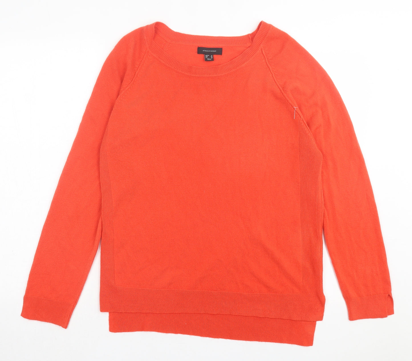 Atmosphere Womens Orange Crew Neck Acrylic Pullover Jumper Size 18