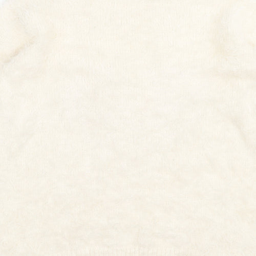 Marks and Spencer Womens Ivory Crew Neck Polyamide Pullover Jumper Size 18