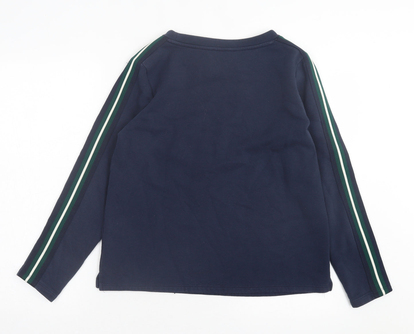 Marks and Spencer Womens Blue Striped Cotton Pullover Sweatshirt Size 8 Pullover
