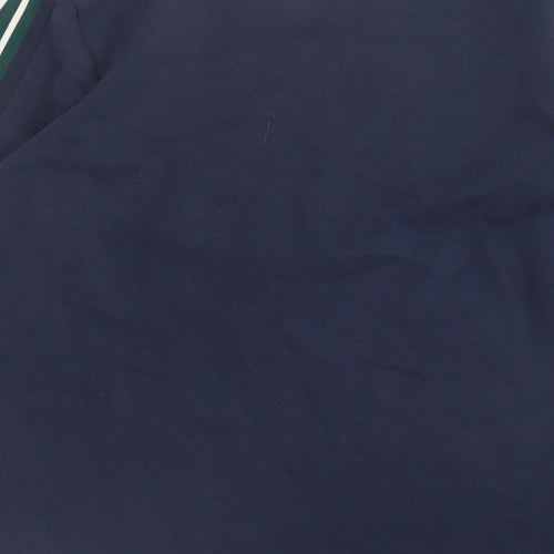 Marks and Spencer Womens Blue Striped Cotton Pullover Sweatshirt Size 8 Pullover