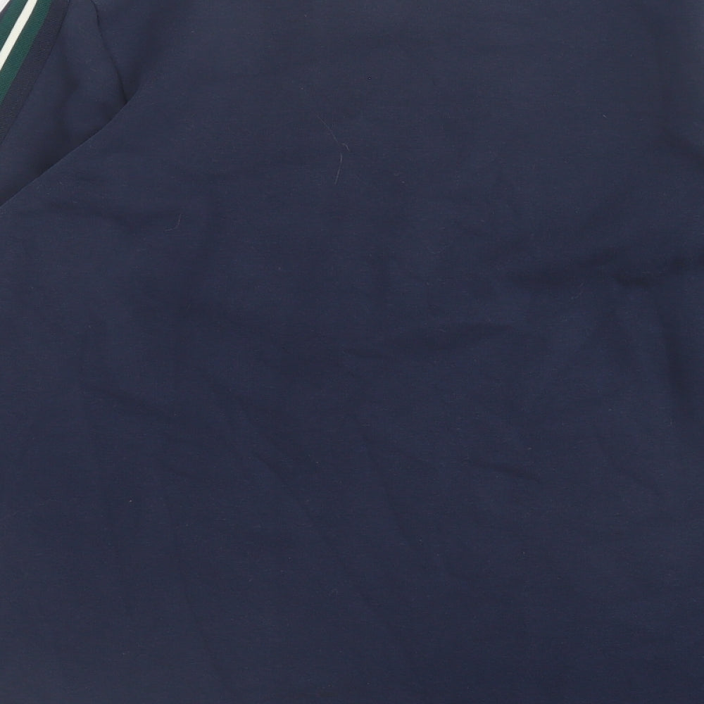Marks and Spencer Womens Blue Striped Cotton Pullover Sweatshirt Size 8 Pullover