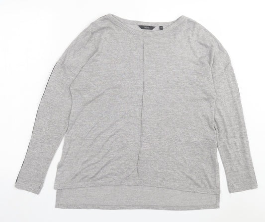 Front view of Next women’s grey polyester basic t-shirt, size UK 16
