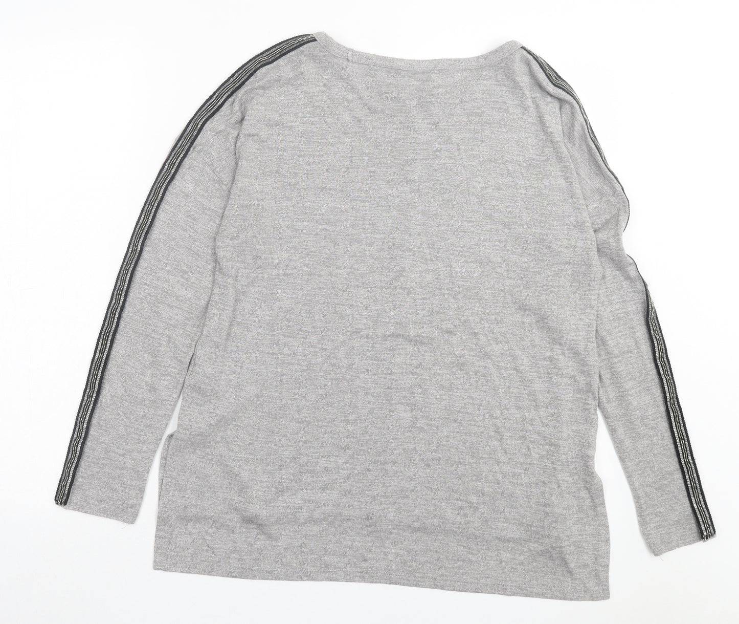 NEXT Womens Grey Polyester Basic T-Shirt Size 16