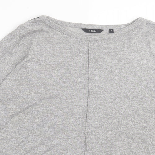 NEXT Womens Grey Polyester Basic T-Shirt Size 16