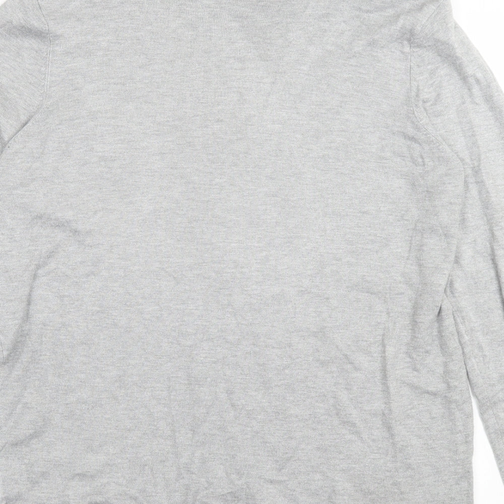 Debenhams Womens Grey Crew Neck Viscose Pullover Jumper Size 18
