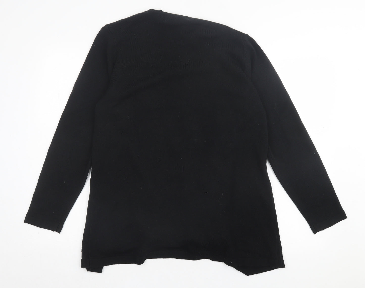 Waredrobe Womens Purple Scoop Neck Geometric Acrylic Pullover Jumper Size 12