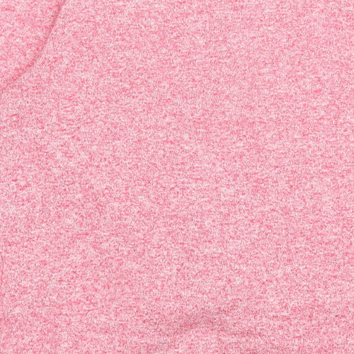 Marks and Spencer Girls Pink Viscose Basic Casual Size 11-12 Years Crew Neck Pullover