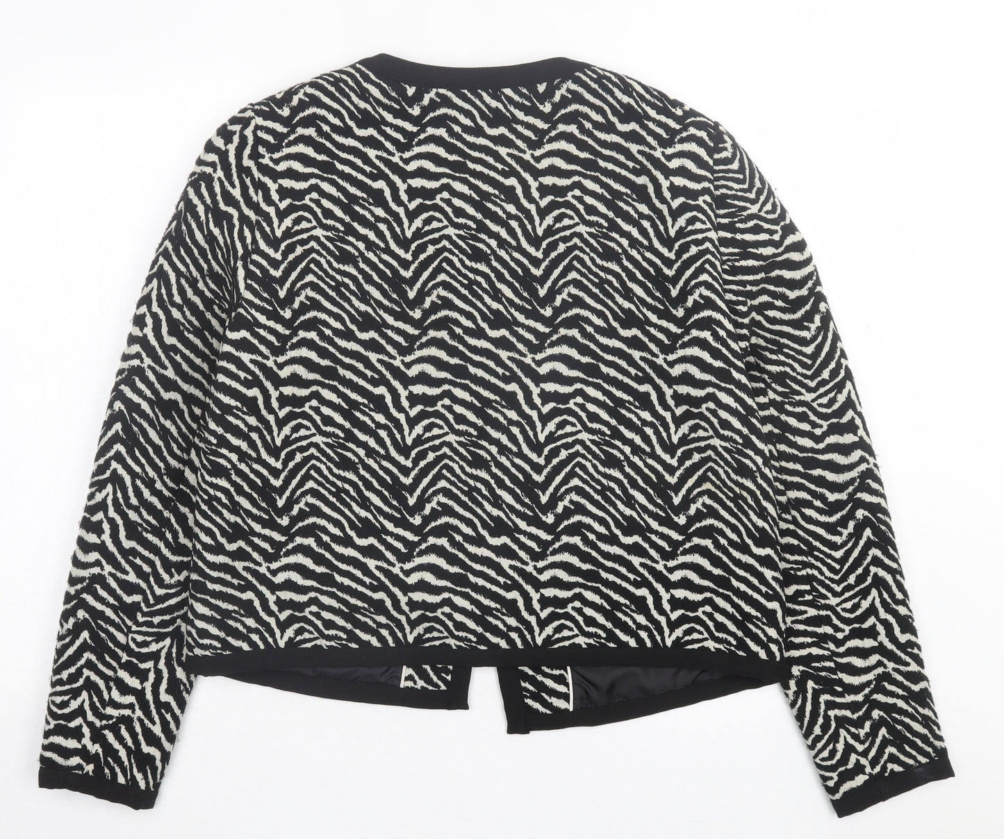 Gestuz Womens Black Geometric Jacket Size 12