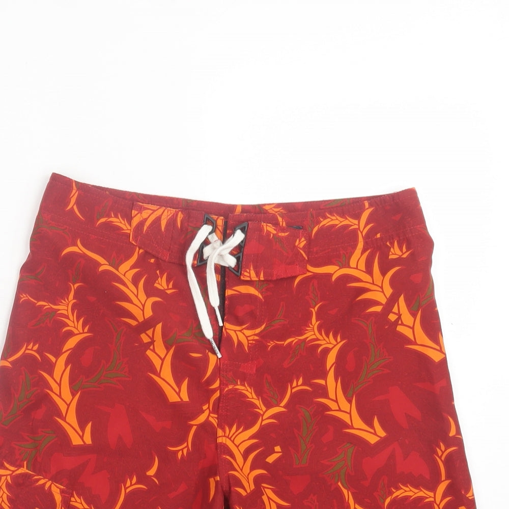 Saltrock Mens Red Geometric Polyester Bermuda Shorts Size L L10 in Regular Tie