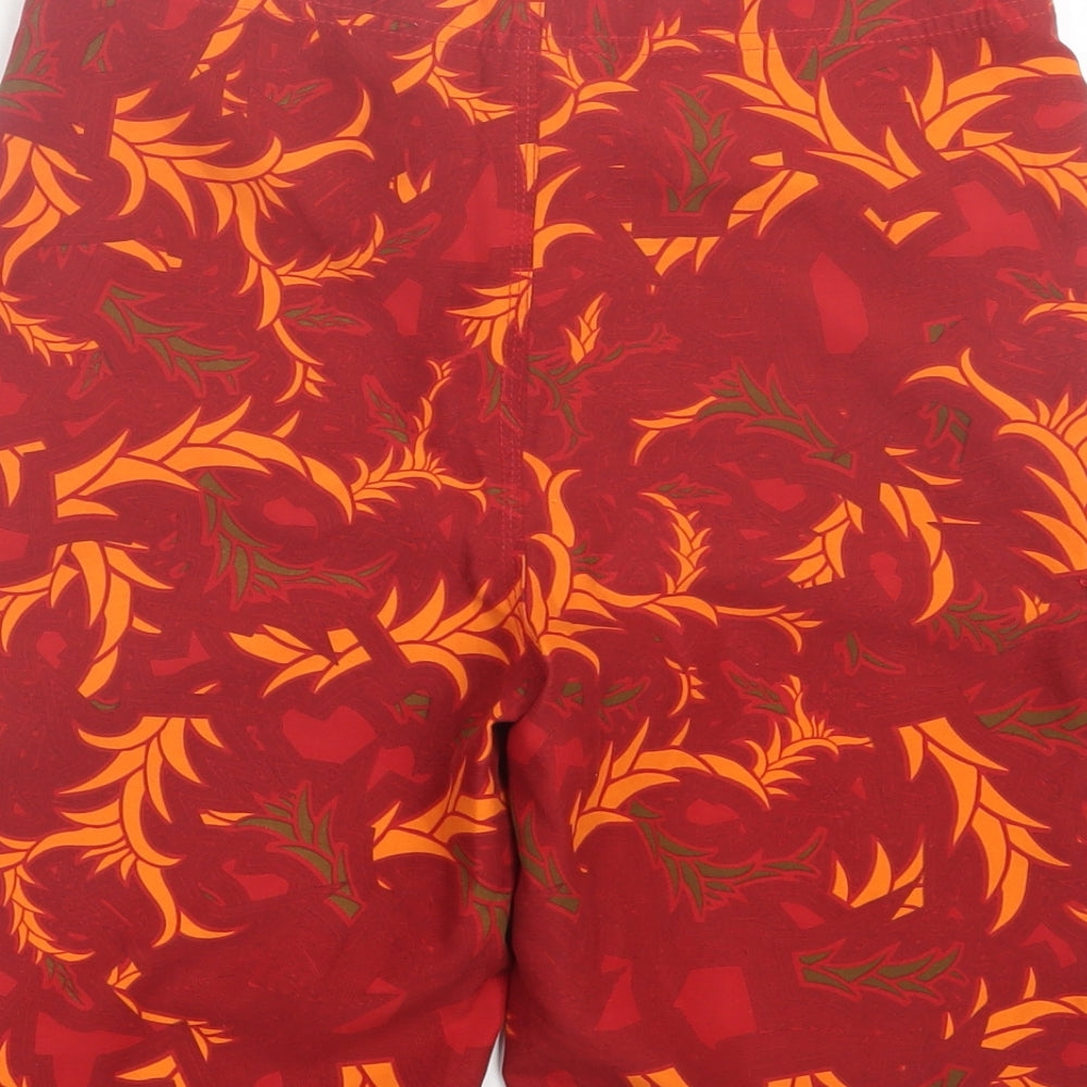 Saltrock Mens Red Geometric Polyester Bermuda Shorts Size L L10 in Regular Tie