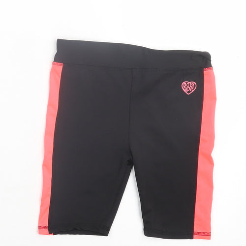 Body Glove Girls Black Polyester Sweat Shorts Size 8 Years Regular