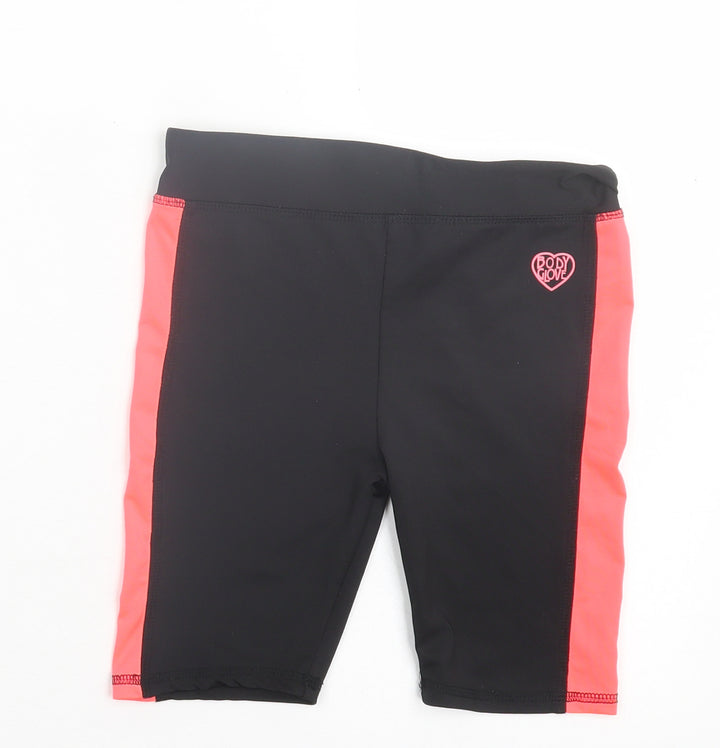 Body Glove Girls Black Polyester Sweat Shorts Size 8 Years Regular