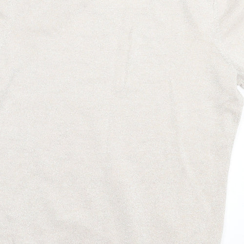 George Womens Pink Viscose Basic T-Shirt Size 8 Crew Neck