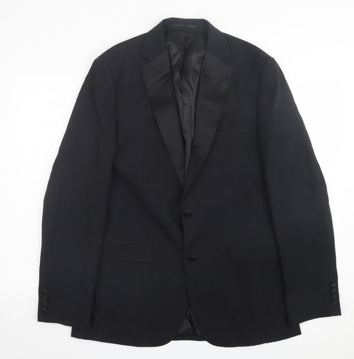 Moss 1851 Mens Black Wool Jacket Suit Jacket Size 40