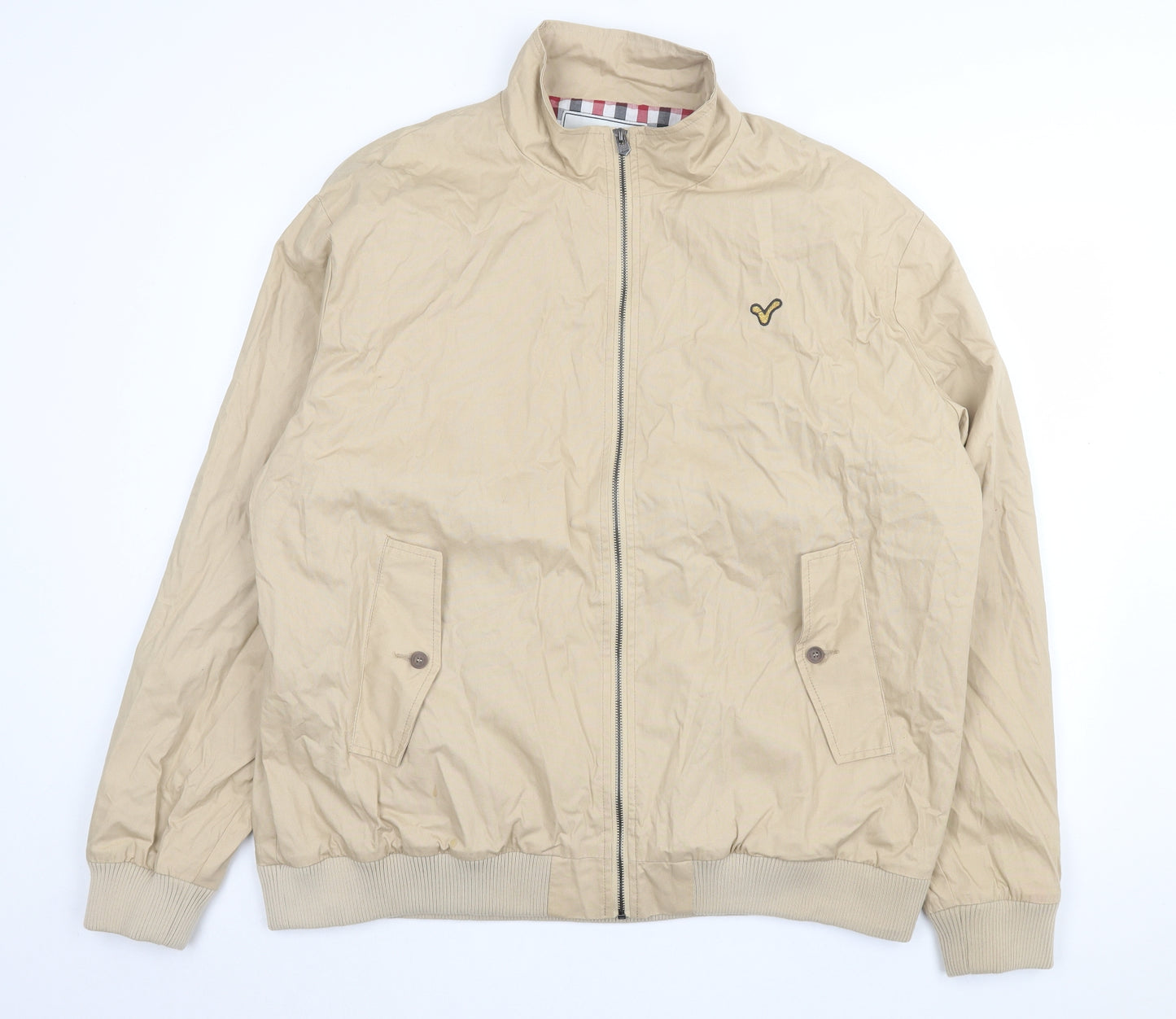 Voi Jeans Mens Beige Jacket Size 2XL Zip